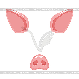 Animal face or carnival mask - vector clipart