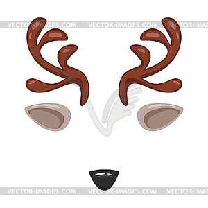 Animal face or carnival mask - vector image