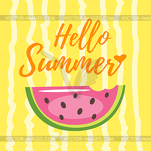 Hello Summer design - vector clipart / vector image