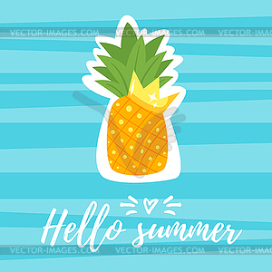 Hello Summer design - vector image