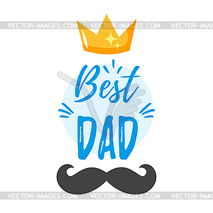 Fathers Day greeting card template - vector clip art