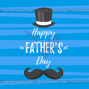 Happy Father's Day Hat Tie Mustache Greeting Card