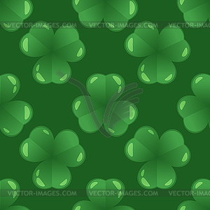 Seamless pattern with shamrock - vector image