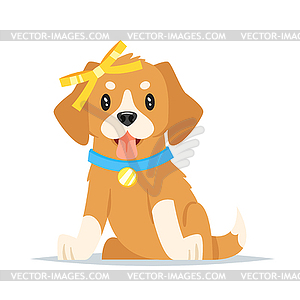 Animal pet - cute puppy - vector clip art