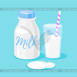 Молочные продукты: молочная упаковка - векторный графический клипарт