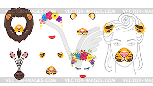 Selfie and video chat filter - vector clipart