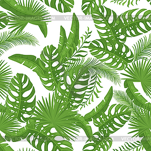 Cartoon style summer seamless pattern - color vector clipart