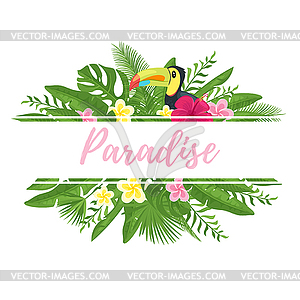 Summer design for season postcard - vector clipart