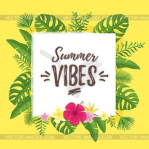 Summer design for season postcard - vector image