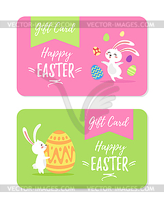 Happy Ester gift cards design - vector image