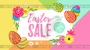 Easter Sale banner - vector image