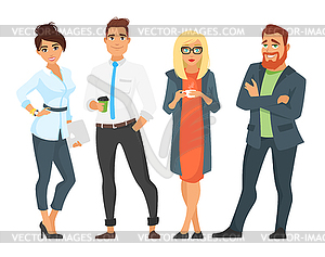 Businessman characters man and woman - vector image