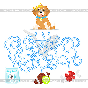 Maze or labyrinth for children - vector clip art