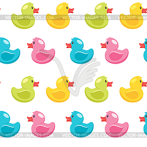 Seamless pattern with duck - vector clipart