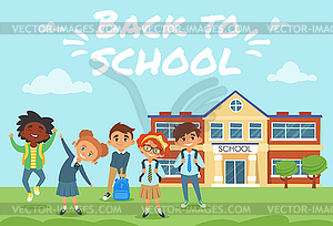 Back to school background - vector image