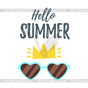 Summer design for season postcard - royalty-free vector image