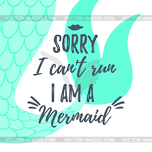 Cute mermaid tail. Mermay concept - vector EPS clipart