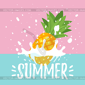 Summer design for season postcard - vector image