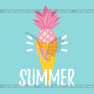 Summer design for season postcard - vector image