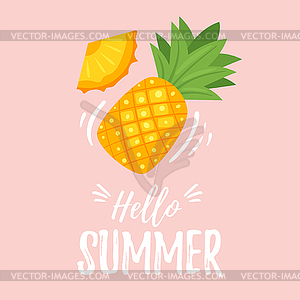 Summer design for season postcard - vector clipart