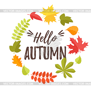 Autumn design for season postcard - vector EPS clipart