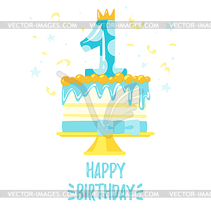 Happy birthday greeting card - vector image