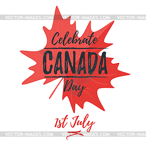 Canada day greeting card - vector clipart