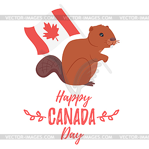 Canada day greeting card - vector image