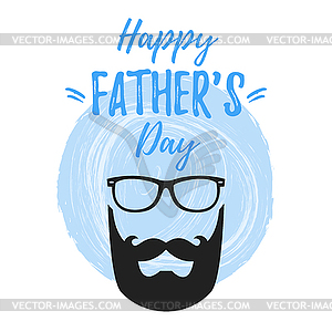 Fathers Day greeting card - vector clipart