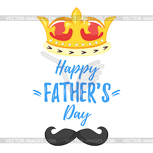 Fathers Day greeting card - vector clipart