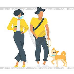 Street fashion people - vector image