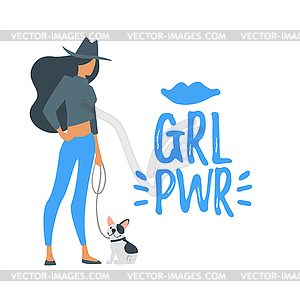 Girls power concept - vector clip art