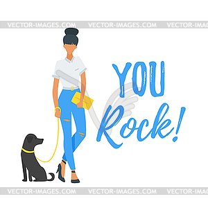 Girls power concept - vector clipart / vector image