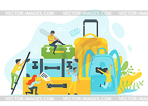 Tourism concept background - vector image