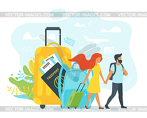 Tourism concept background - vector clipart / vector image