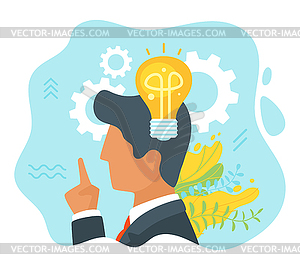 Man having an idea - vector image