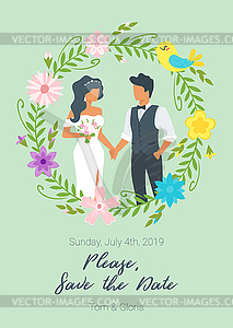 Wedding day invitation - vector image