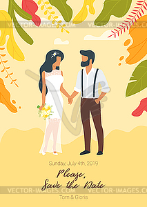 Wedding day invitation - royalty-free vector image