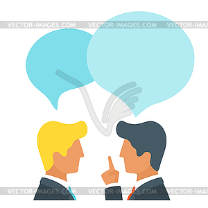 Chatting or discussing news - vector image