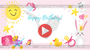 Video and photo frame background - vector clipart