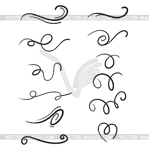 Swishes, swashes, swoop set - vector image