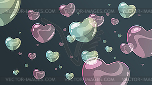 Background with soap bubbles - vector clipart