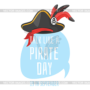 Talk like pirate - stock vector clipart