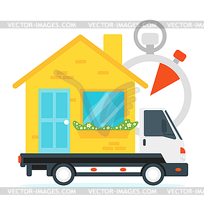 Concept for moving home - vector clipart