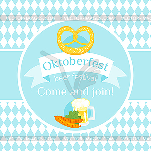 Octoberfest greeting card - vector image