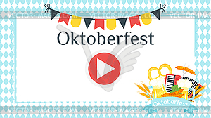 Octoberfest greeting card - vector image