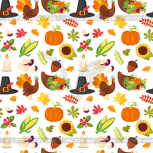 Thanksgiving Day pattern - vector image