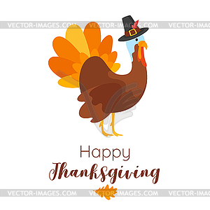 Thanksgiving Day greeting card - vector clipart