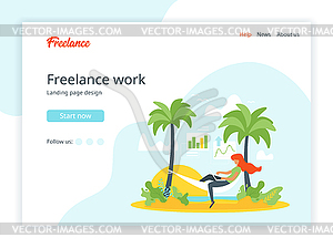 Freelance and remote work - vector EPS clipart