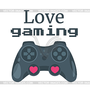 Gamer slogan for apparel design - color vector clipart